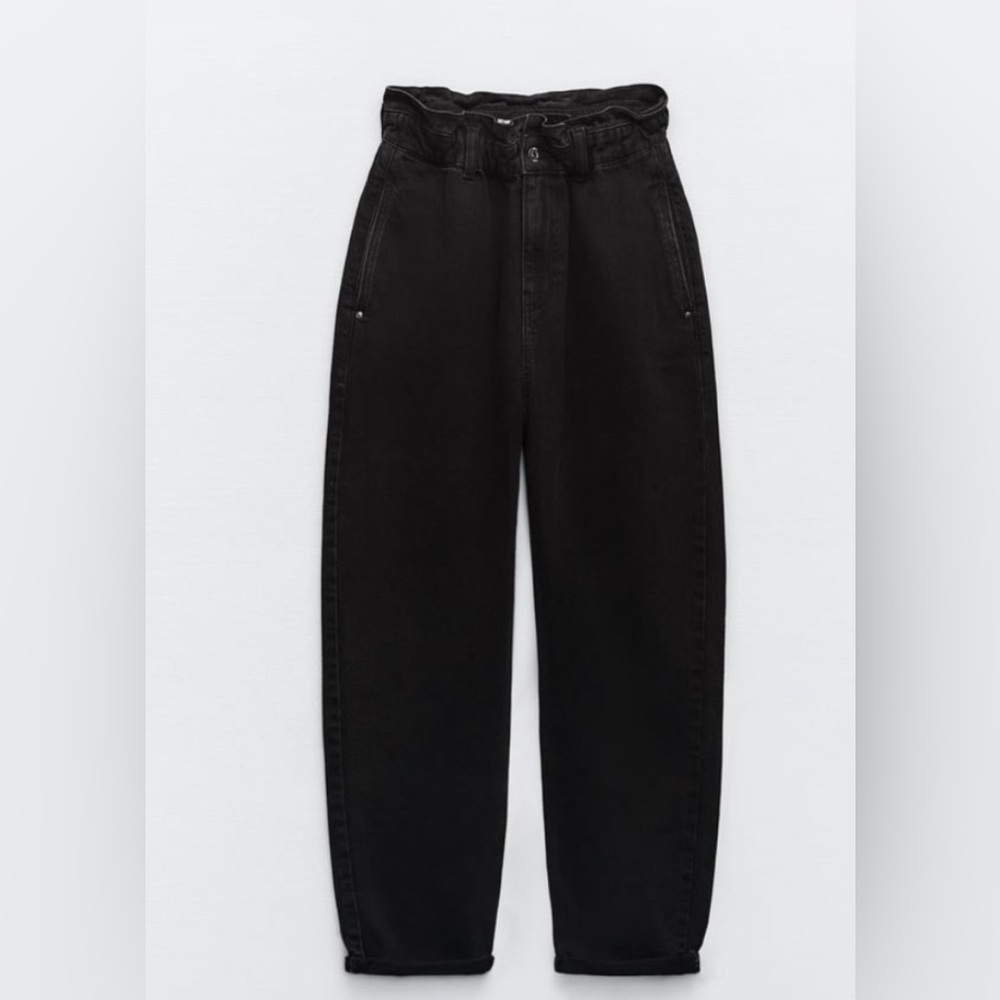 Zara Paper bag black pants!